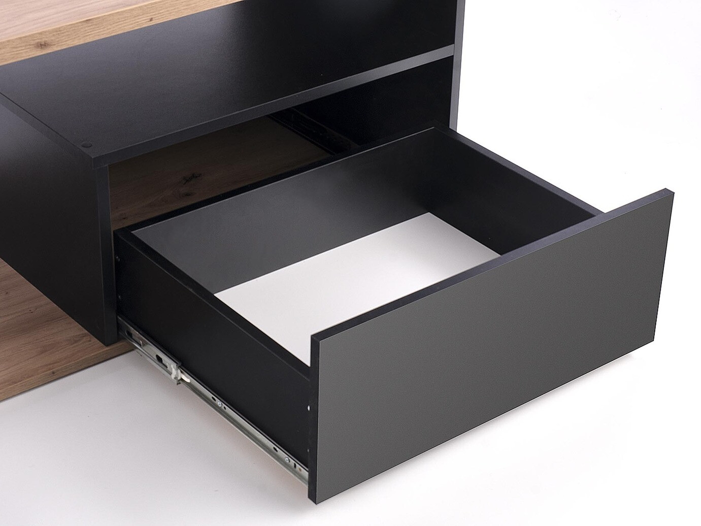 Dohányzóasztal Houston 954 (Wotan tölgy + Fekete)