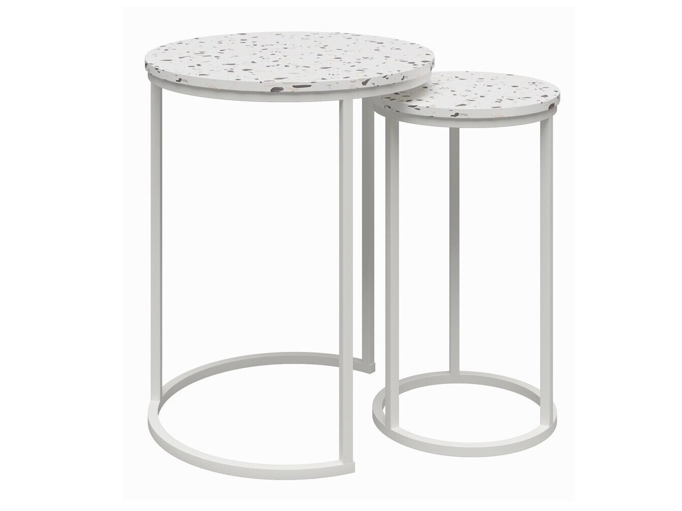 Oldalsó asztalok szett CosmoLiving by Cosmopolitan 121 (Terazzo + Fehér)