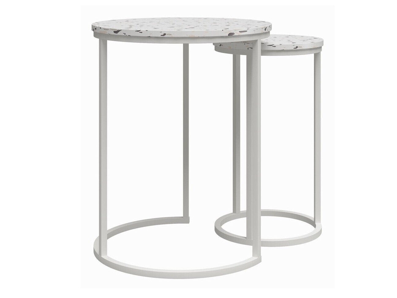 Oldalsó asztalok szett CosmoLiving by Cosmopolitan 121 (Terazzo + Fehér)