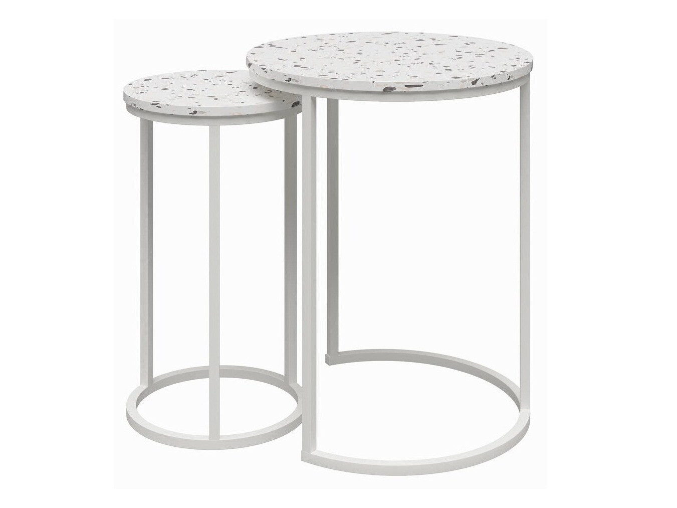 Oldalsó asztalok szett CosmoLiving by Cosmopolitan 121 (Terazzo + Fehér)