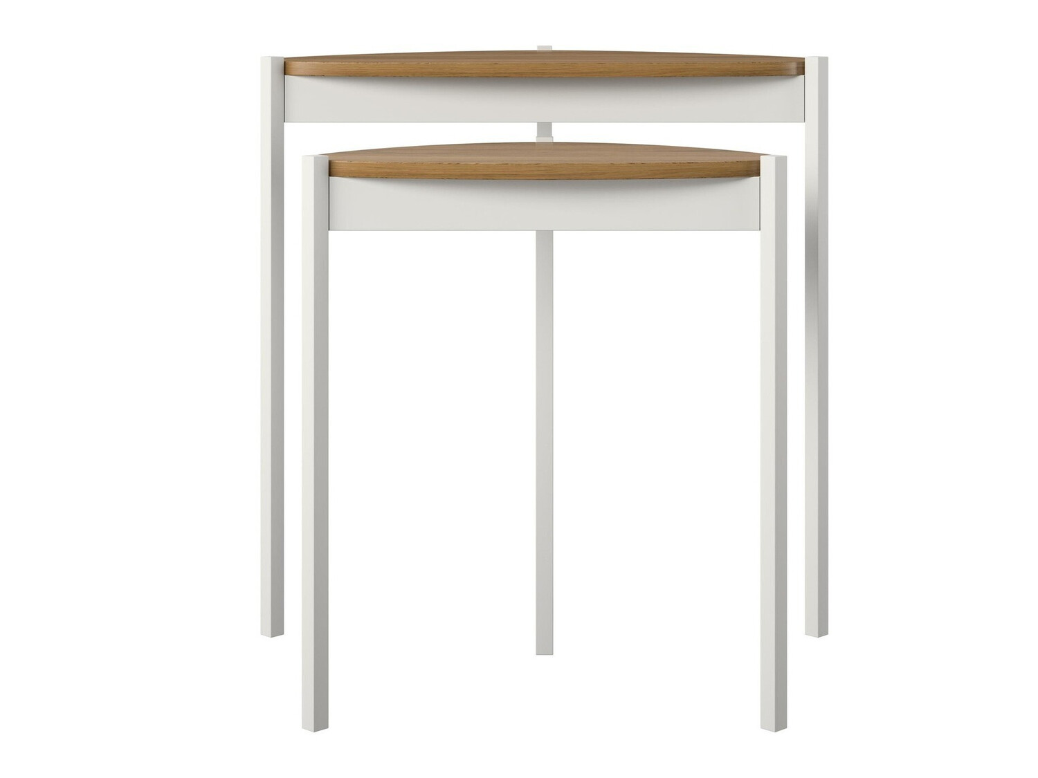 Oldalsó asztalok szett Novogratz 154 (Fehér + Dió)