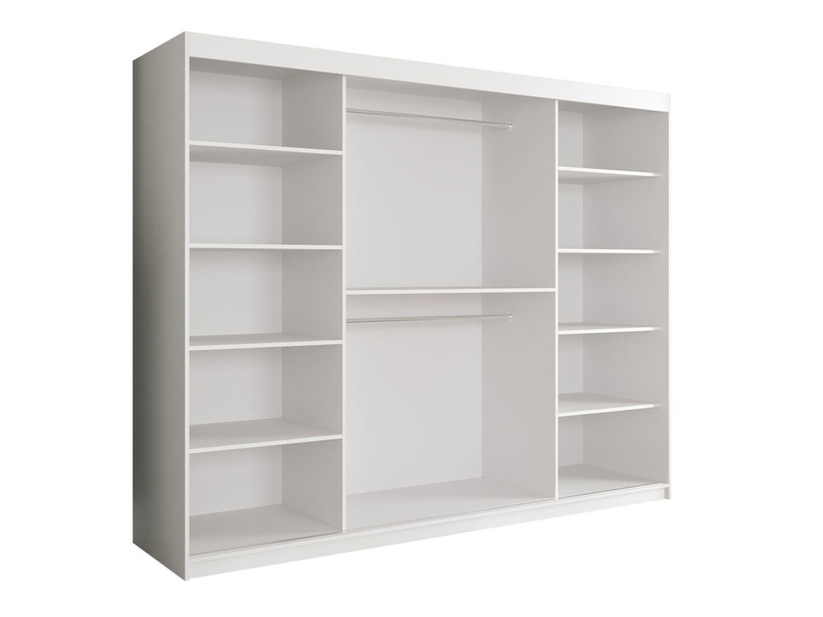 Gardróbszekrény Hartford 263 (Matt fekete + Fehér márvány)