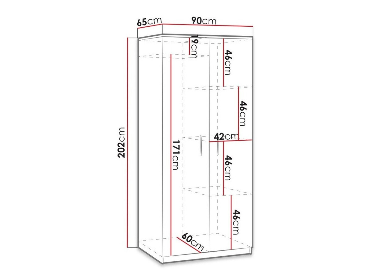 Gardróbszekrény Catromi 117 (Artisan tölgy)