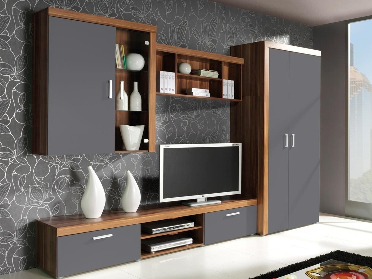 Gardróbszekrény Cormiru 111 (Szilva + Grafit)