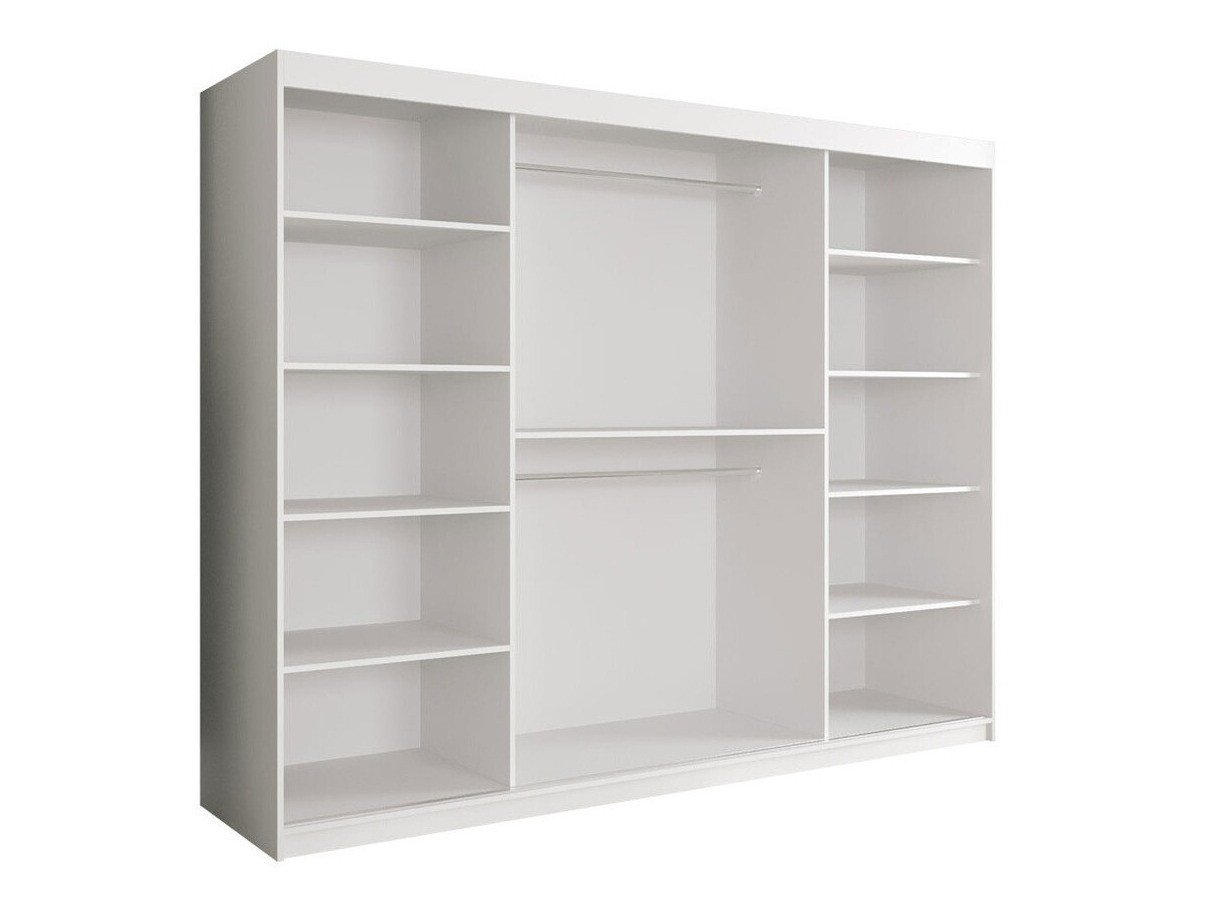 Gardróbszekrény Hartford 251 (Matt fekete + Fekete márvány)