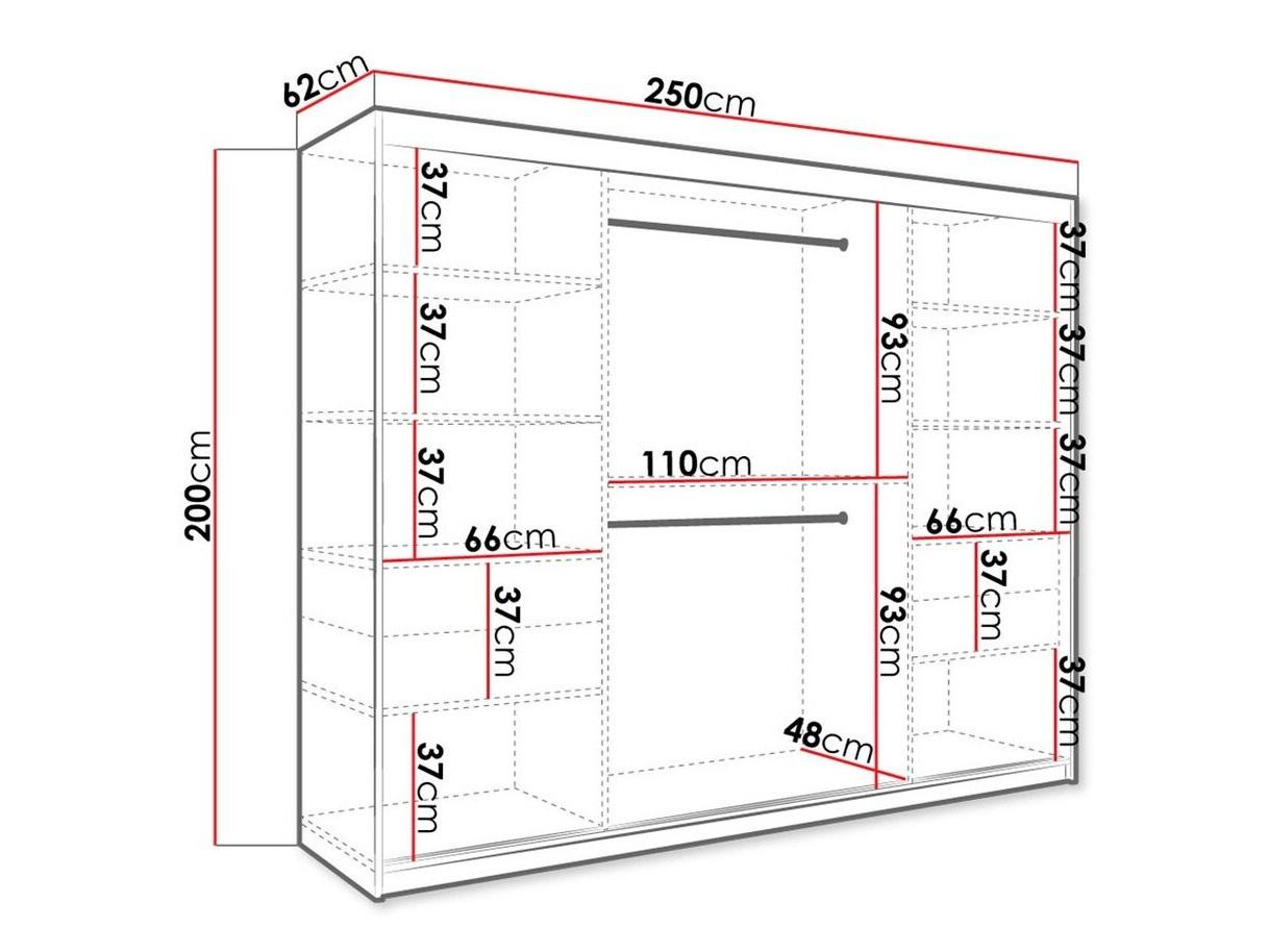 Gardróbszekrény Hartford 251 (Matt fekete + Fekete márvány)