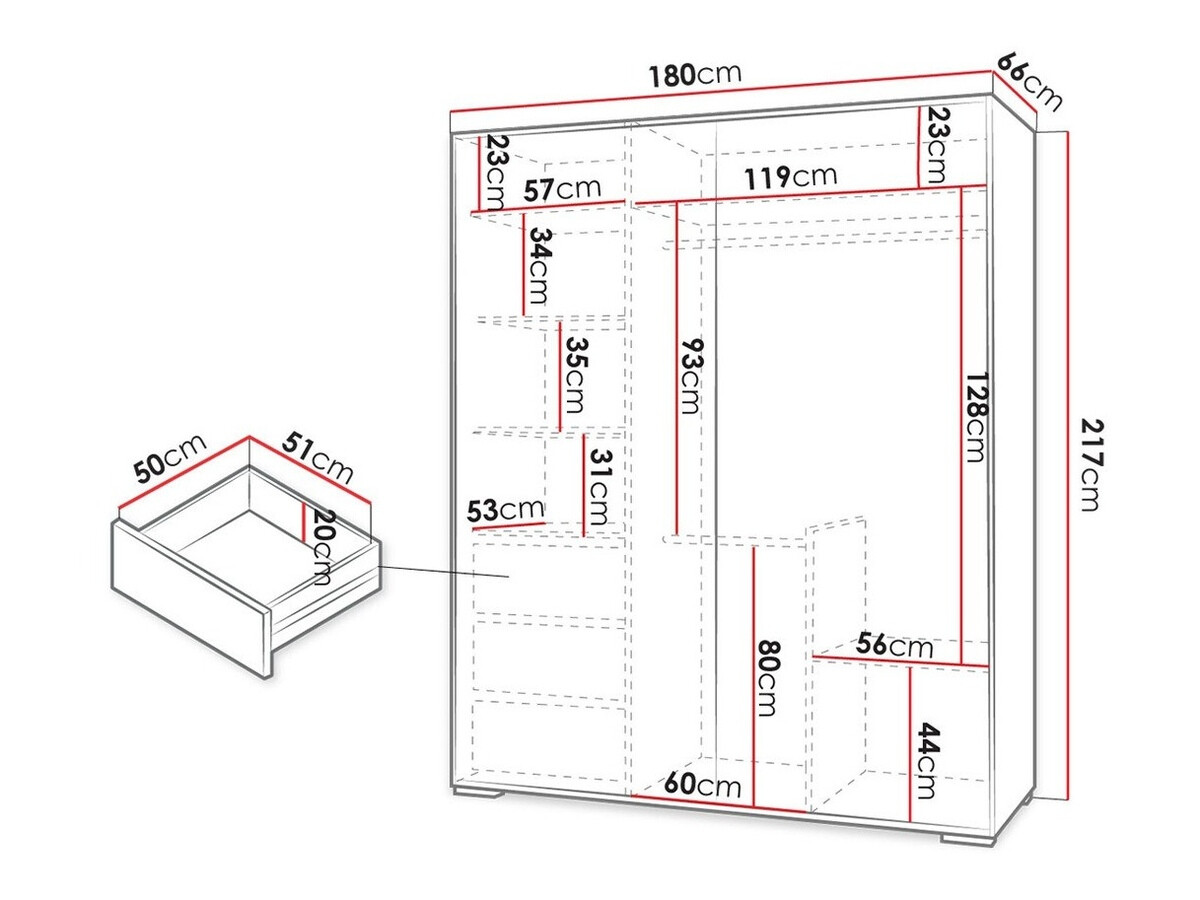 Gardróbszekrény Toledo 102 (Fehér)