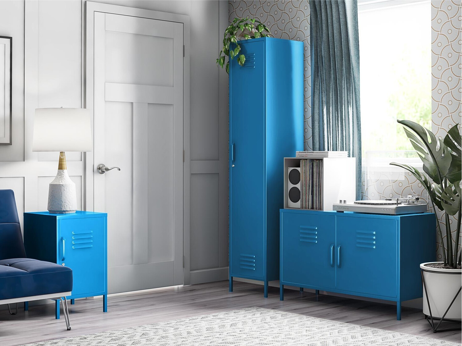 Könyvespolc Novogratz Sersoni 103 (Kék)