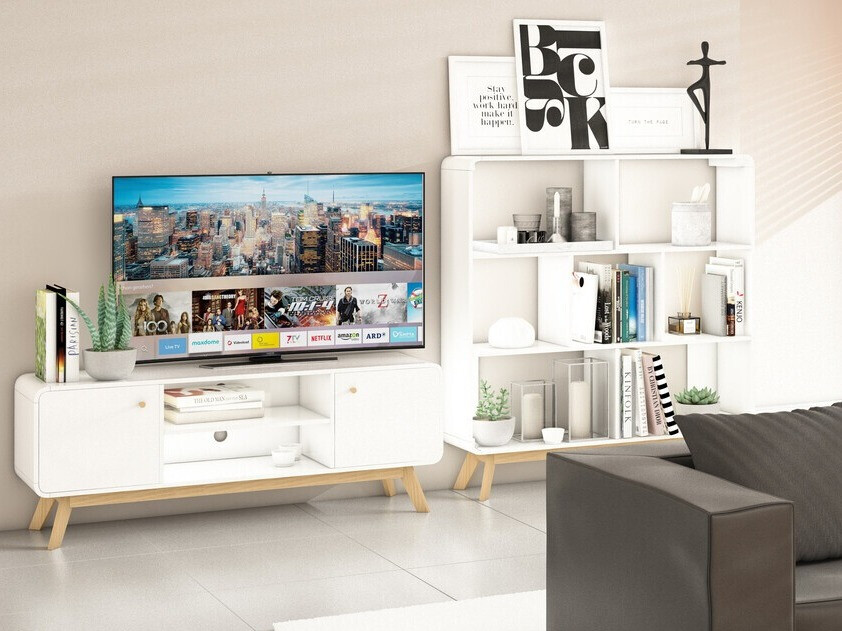 Könyvespolc Elbtena 109 (Fehér + Tölgy)