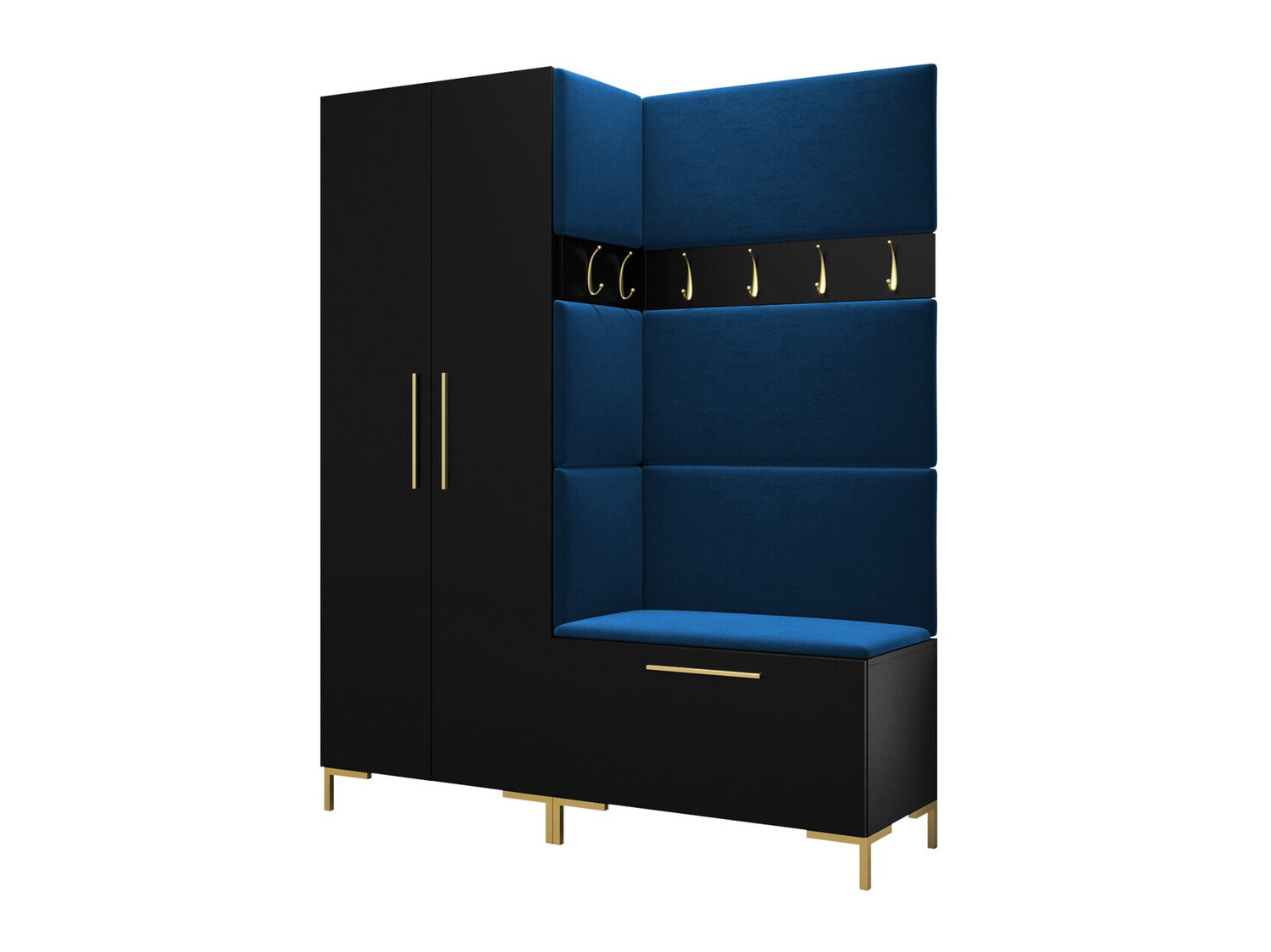 Előszoba garnitúra Nomal I (Fekete)