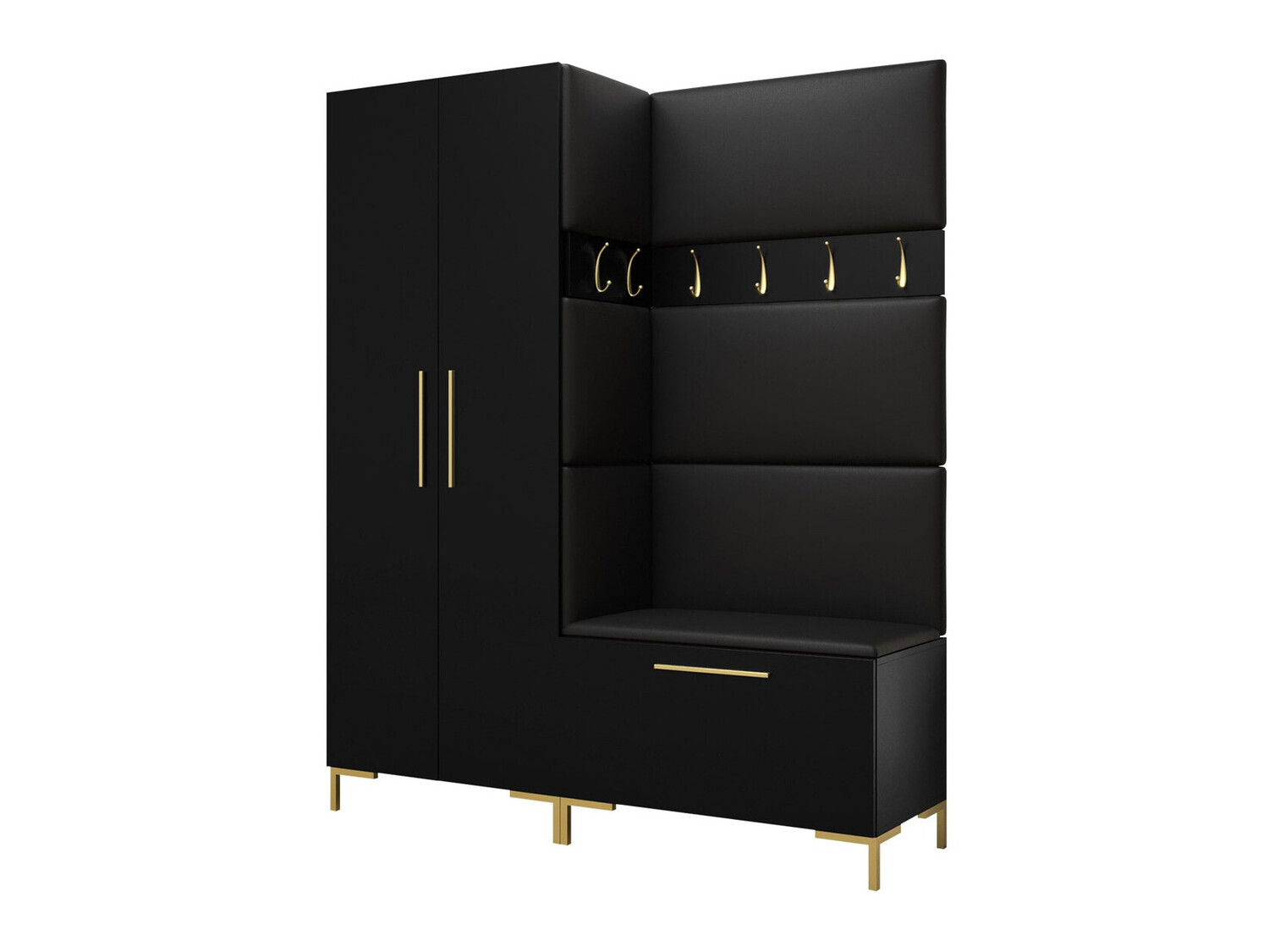 Előszoba garnitúra Nomal I (Fekete)