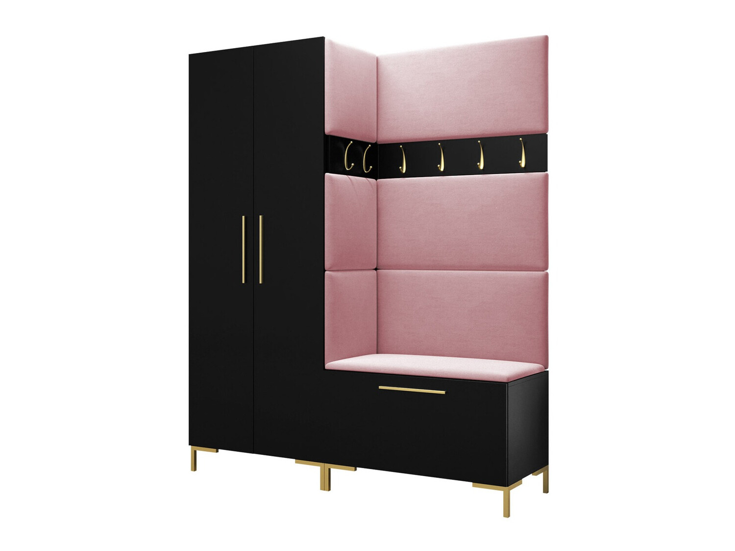 Előszoba garnitúra Nomal I (Fekete)