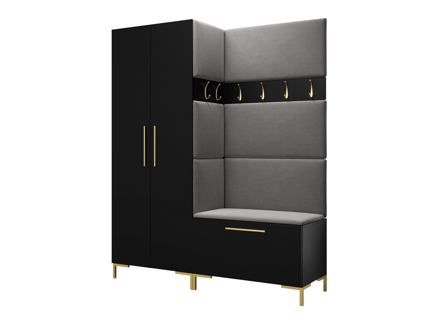 Előszoba garnitúra Nomal I (Fekete)