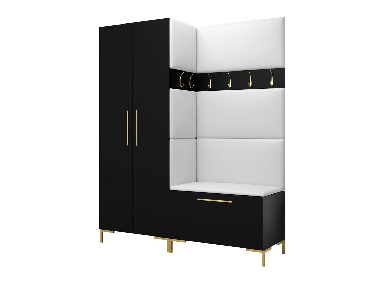 Előszoba garnitúra Tivsoa 100 (Fekete)