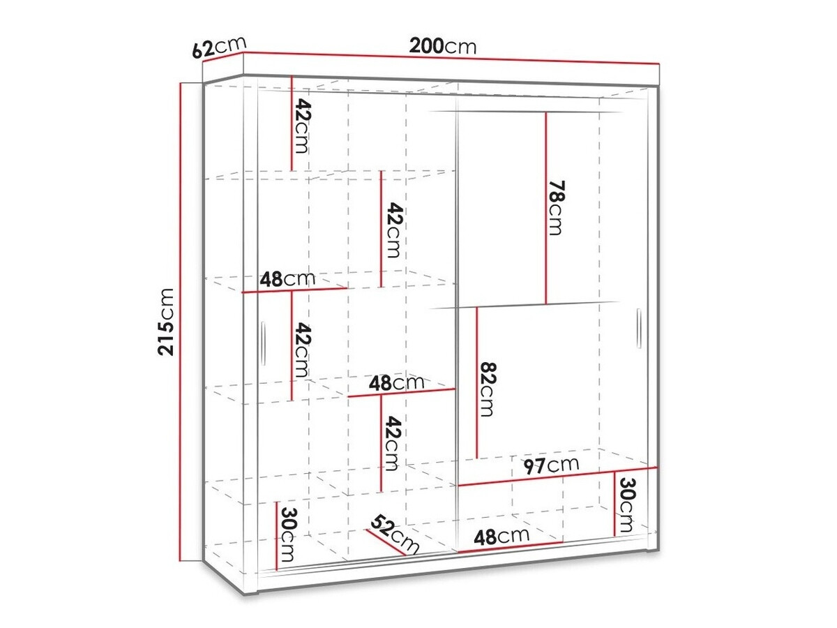 Gardróbszekrény Catromi 107 (Artisan tölgy)