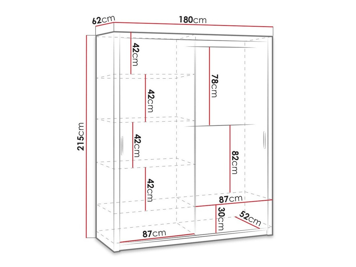 Gardróbszekrény Catromi 119 (Fehér)