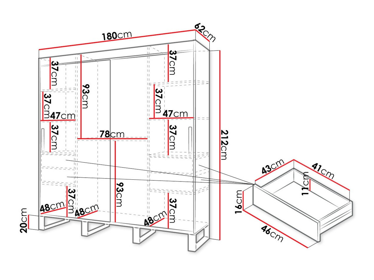 Gardróbszekrény Hartford 187