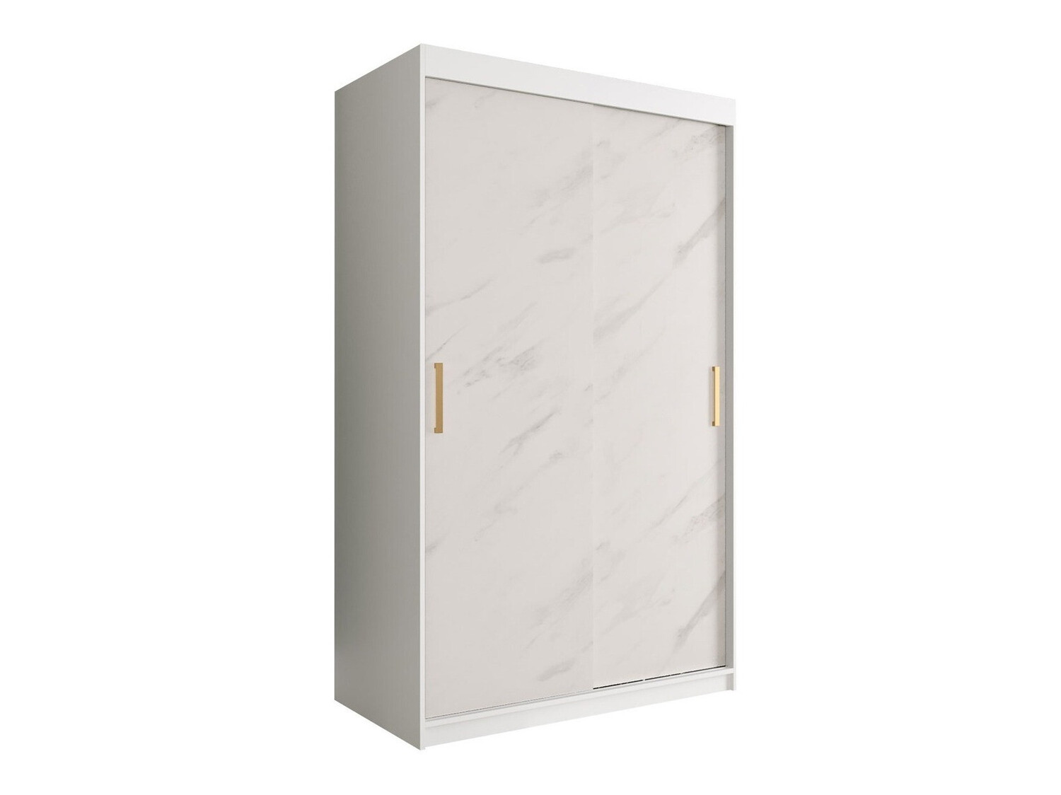 Gardróbszekrény Hartford 247 (Matt fehér + Fehér márvány)