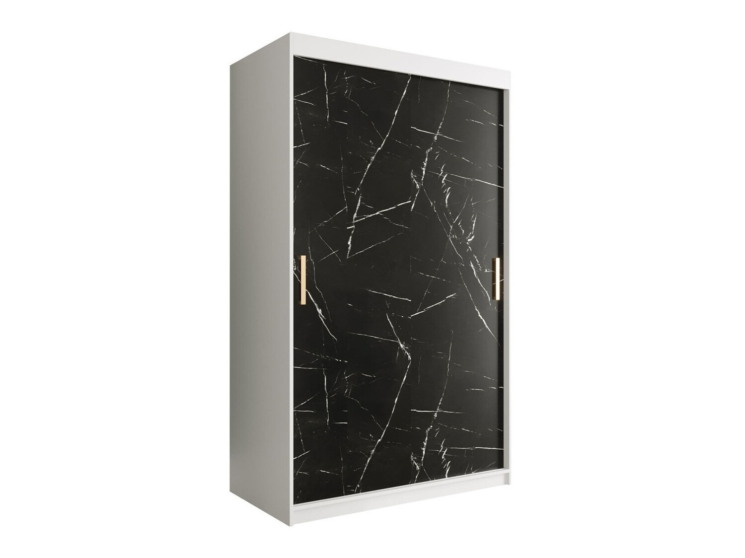 Gardróbszekrény Hartford 247 (Matt fehér + Fekete márvány)