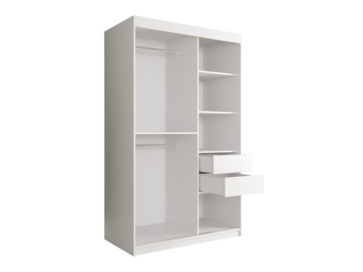 Gardróbszekrény Hartford 247 (Matt fekete + Fekete márvány)