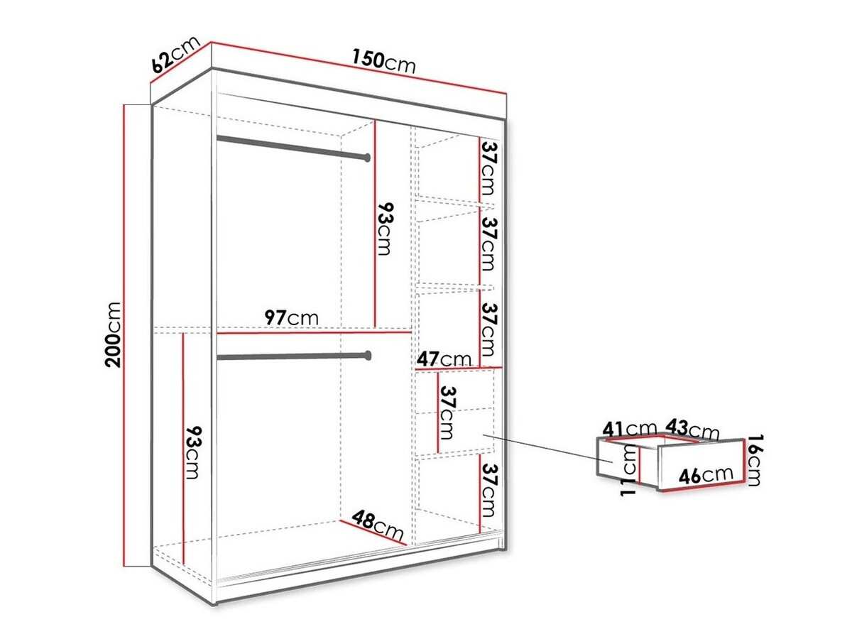 Gardróbszekrény Hartford 248 (Matt fehér + Fehér márvány)