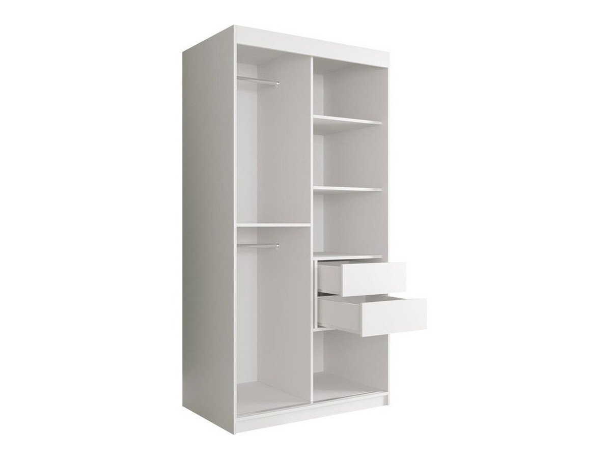 Gardróbszekrény Hartford 252 (Matt fehér + Fehér márvány)