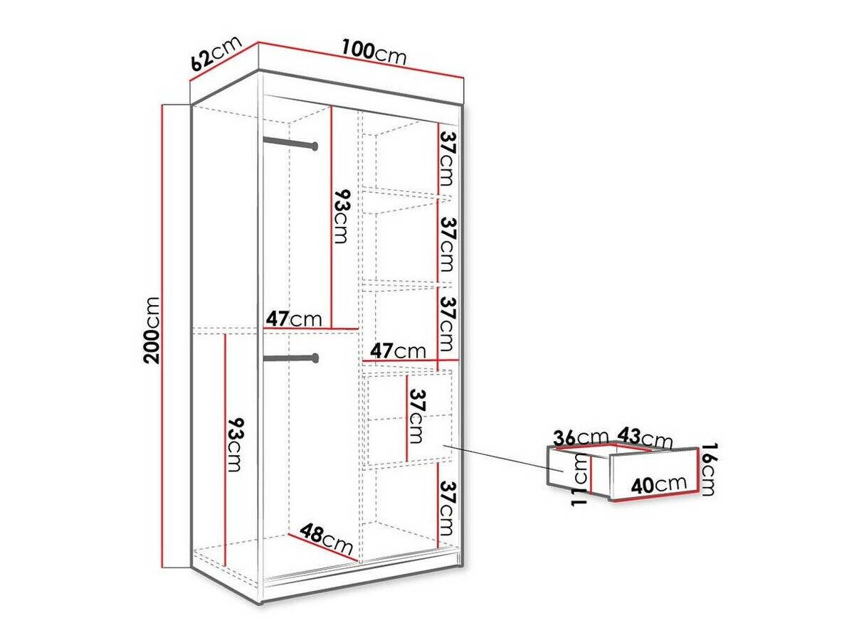 Gardróbszekrény Hartford 252 (Matt fehér + Fekete márvány)