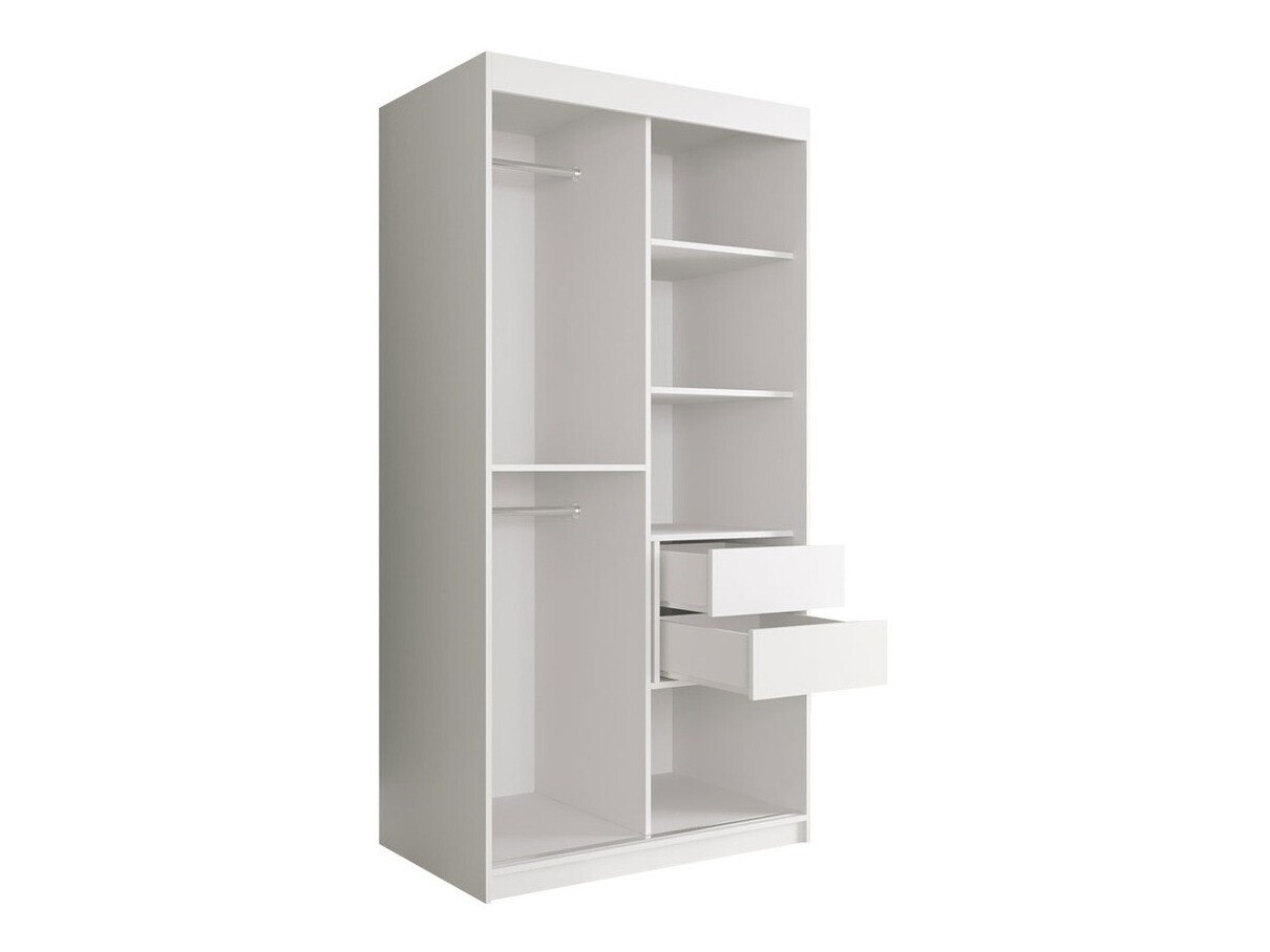 Gardróbszekrény Hartford 252 (Matt fekete + Fekete márvány)