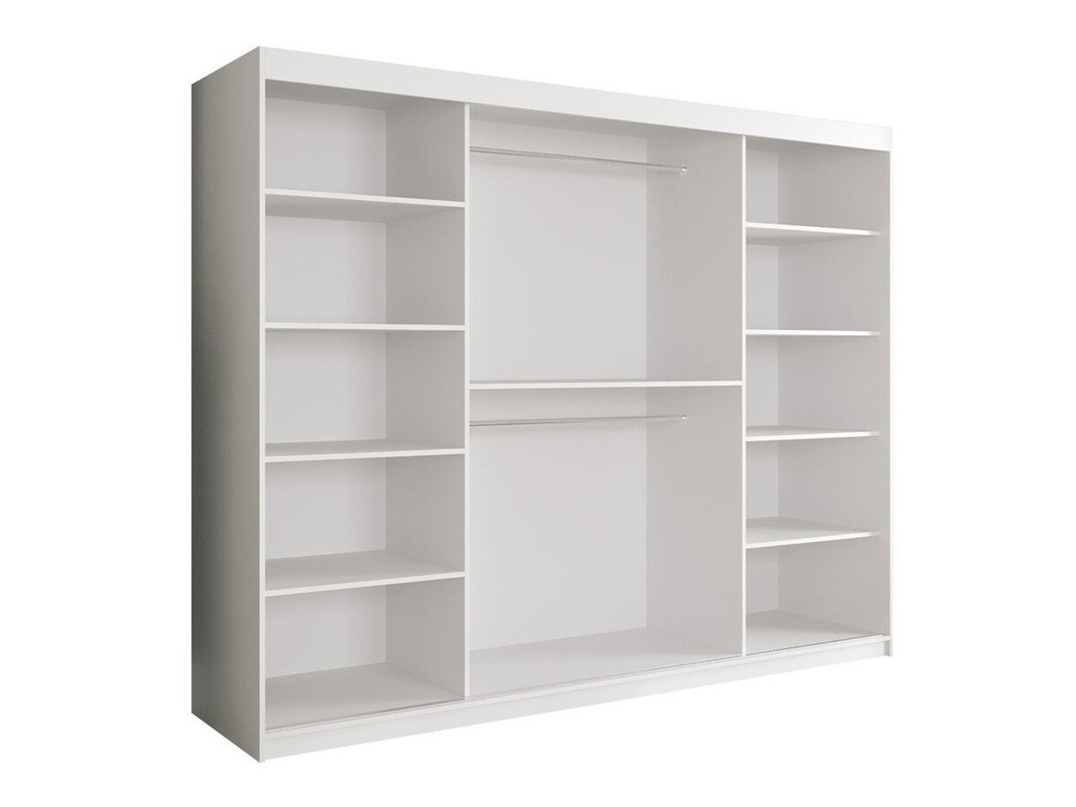 Gardróbszekrény Hartford 257 (Matt fehér + Fekete márvány)