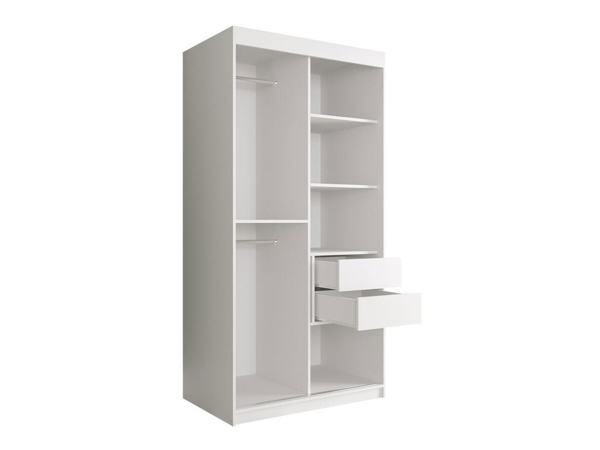 Gardróbszekrény Hartford 258 (Matt fekete + Fekete márvány)