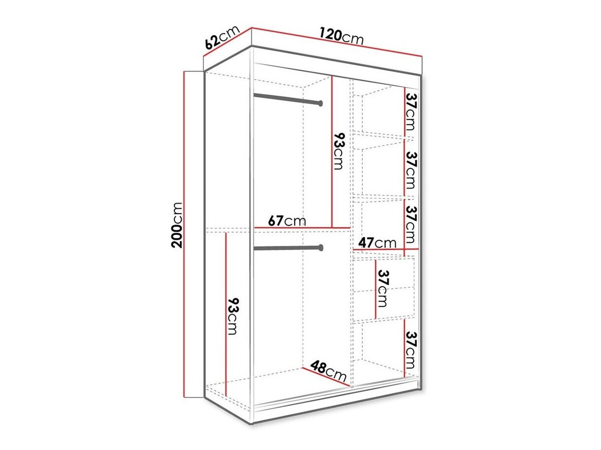 Gardróbszekrény Hartford 259 (Matt fehér + Fehér márvány)
