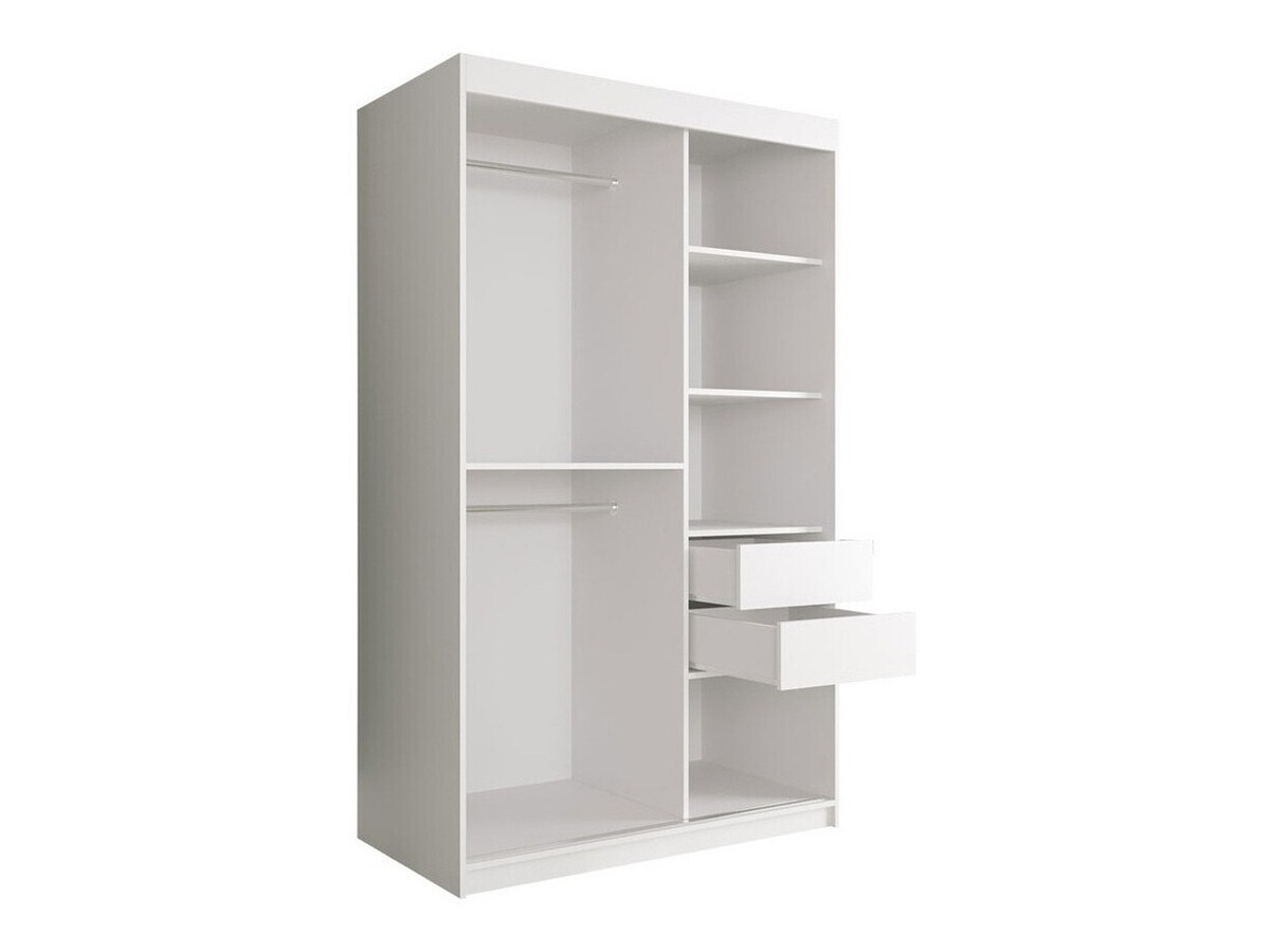 Gardróbszekrény Hartford 259 (Matt fehér + Fekete márvány)