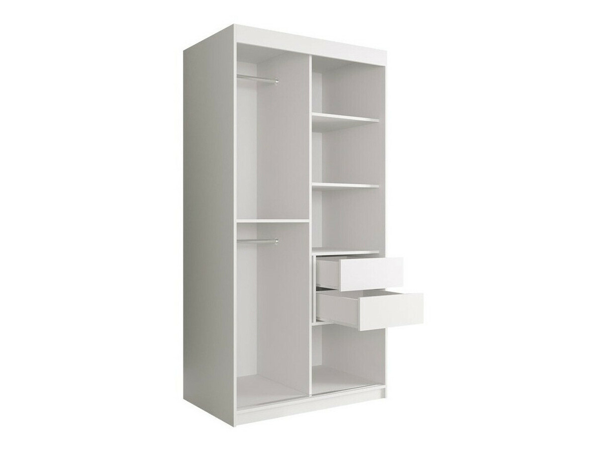 Gardróbszekrény Hartford 240 (Matt fehér + Fekete márvány)