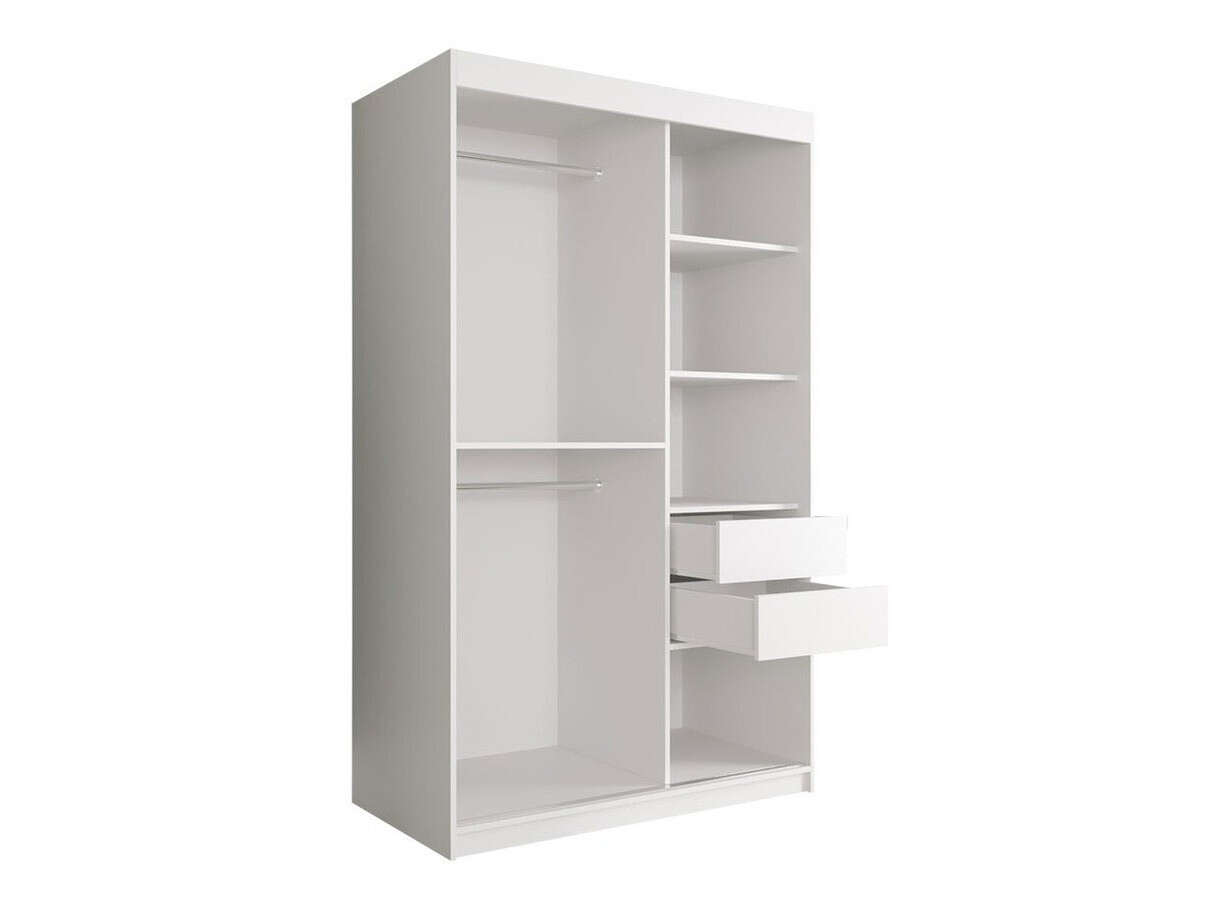 Gardróbszekrény Hartford 241 (Matt fekete + Fekete márvány)