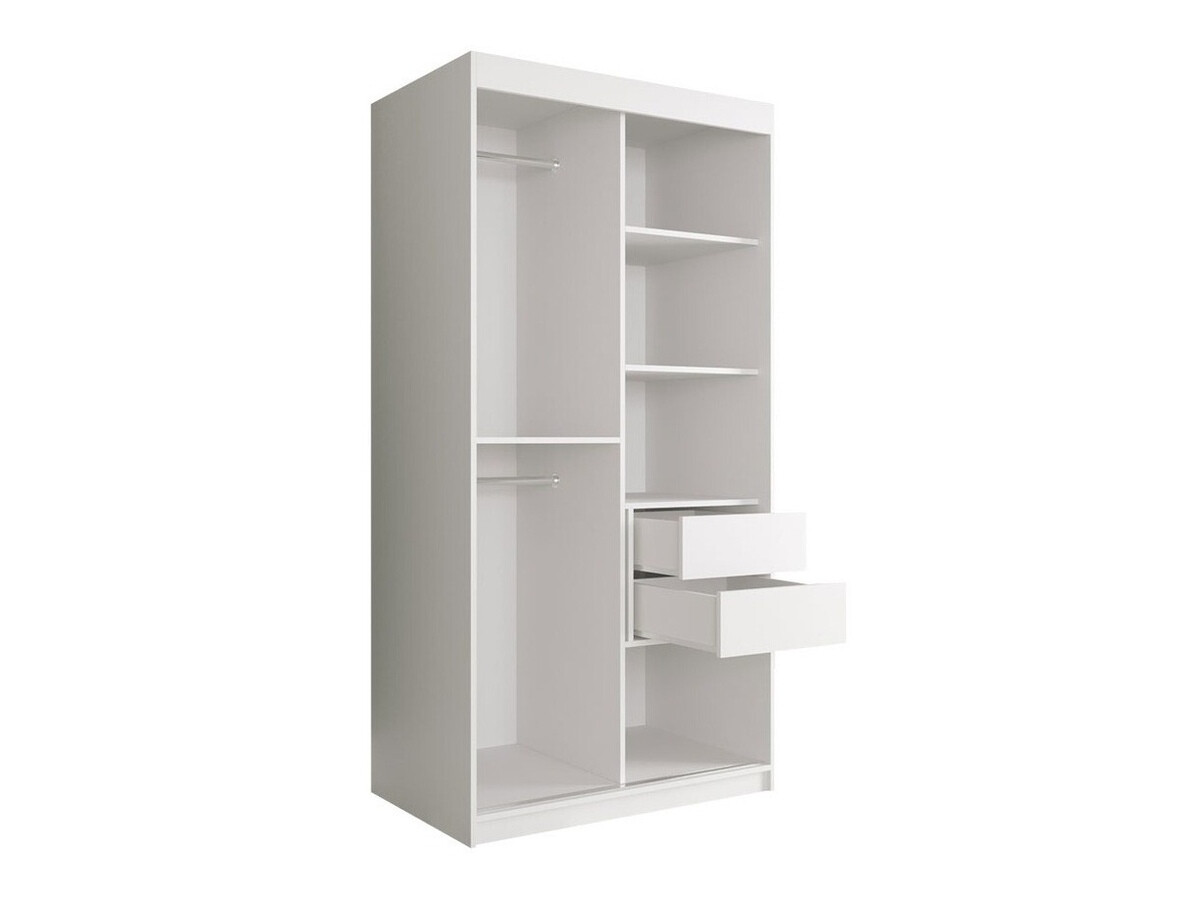 Gardróbszekrény Hartford 246 (Matt fehér + Fehér márvány)