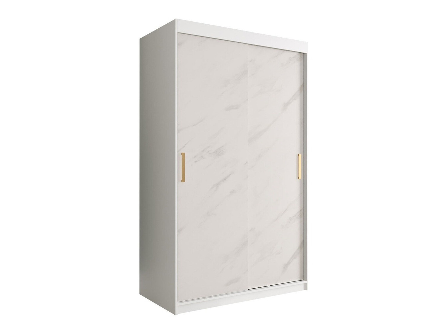 Gardróbszekrény Hartford 247 (Matt fehér + Fehér márvány)