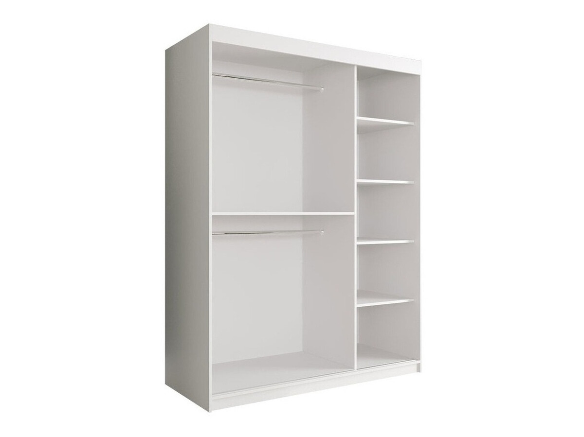 Gardróbszekrény Hartford 242 (Matt fehér + Fehér márvány)