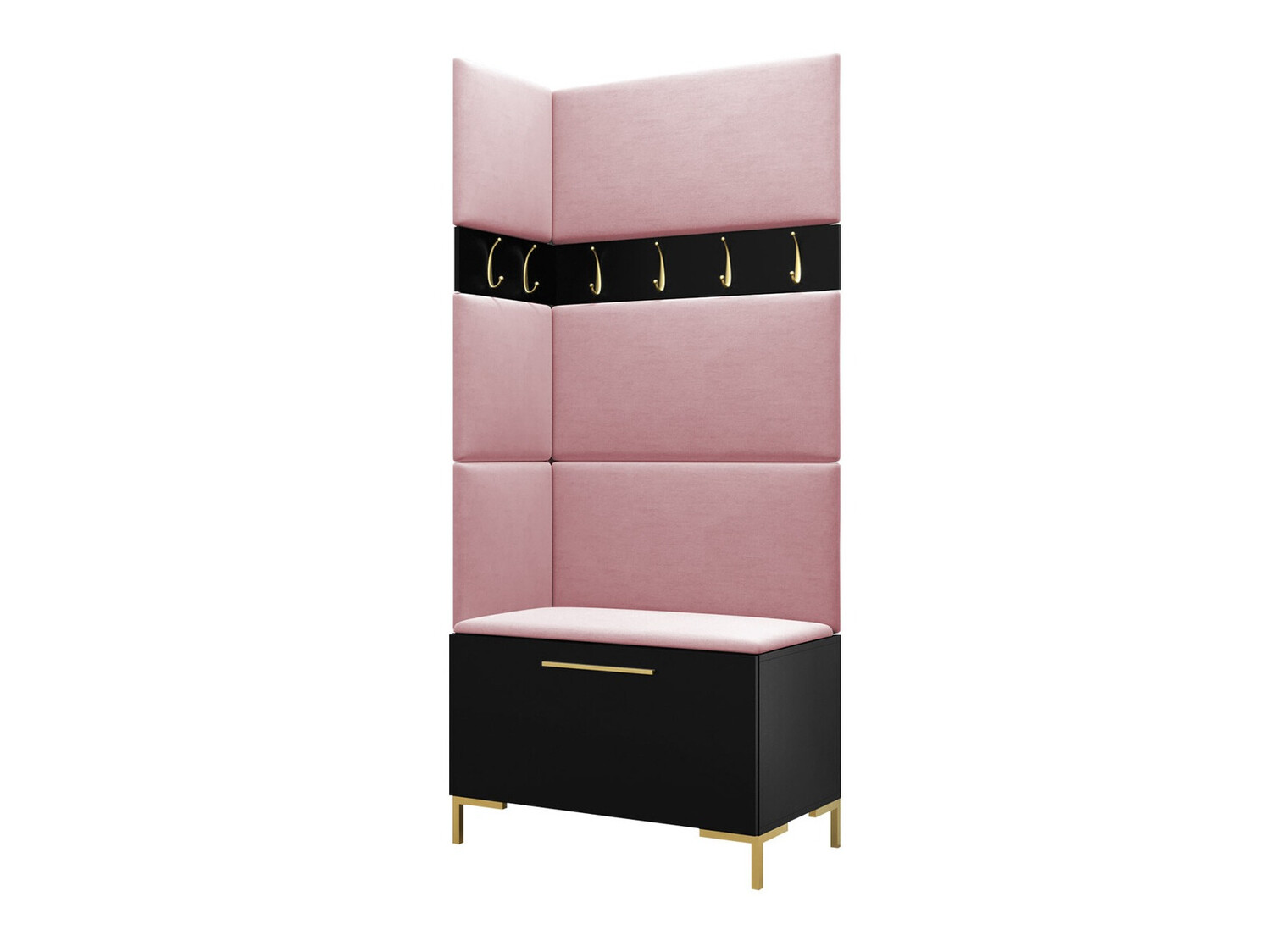 Előszoba garnitúra Nomal IV (Fekete)