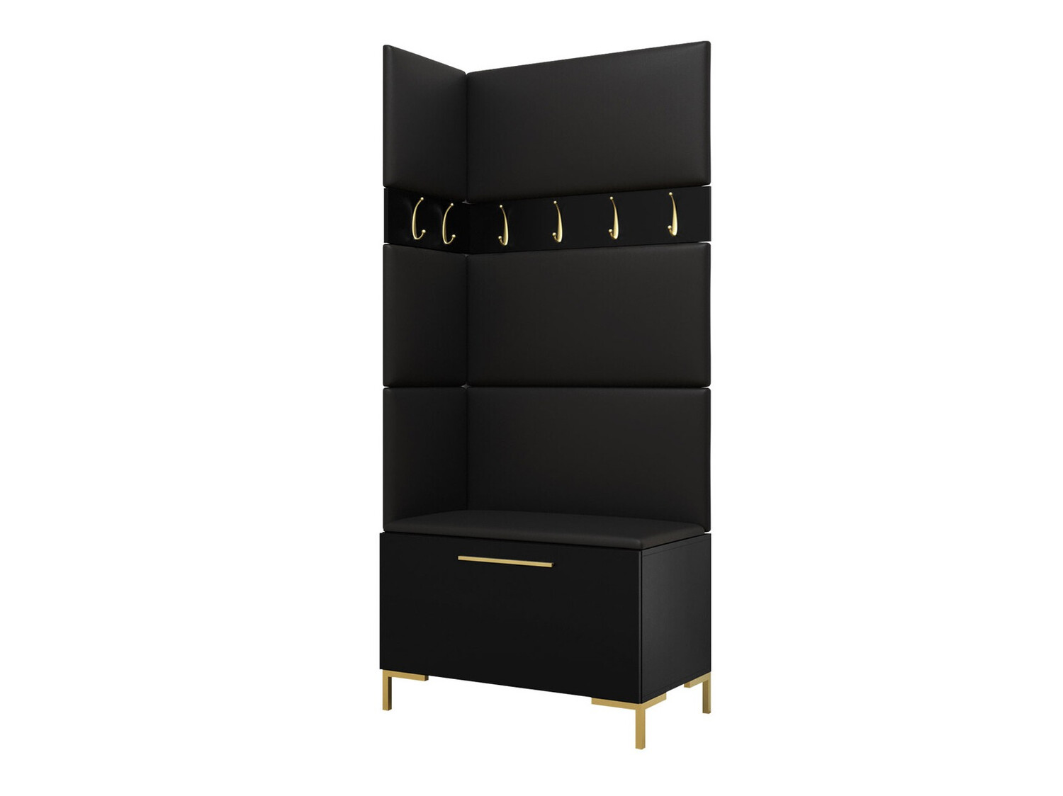 Előszoba garnitúra Tivsoa 103 (Fekete)