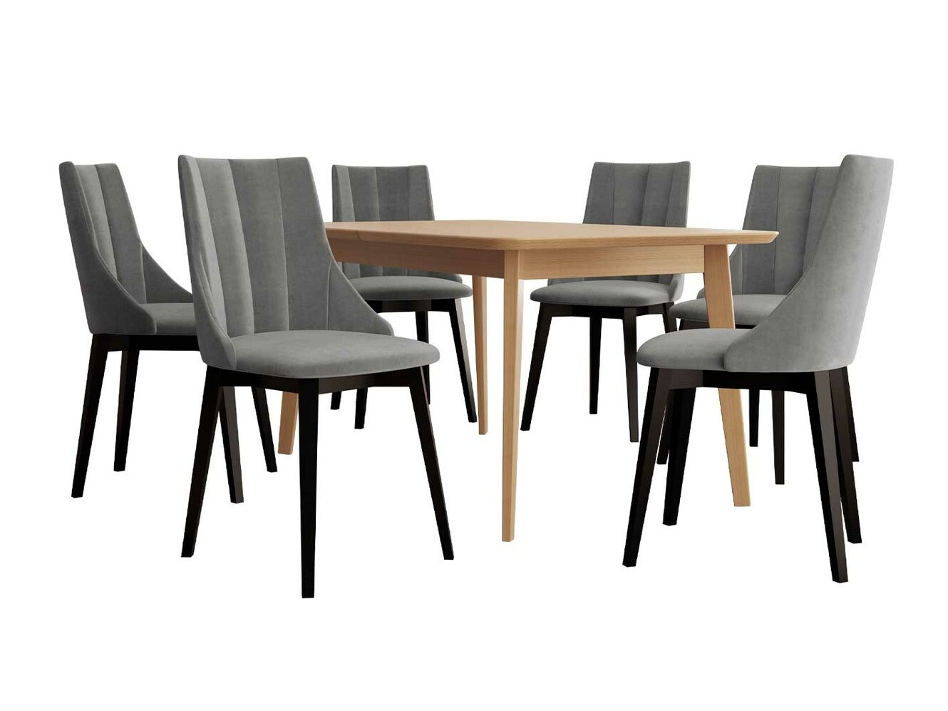 Étkezőgarnitúra Racine 139 (Fekete + Magic Velvet 2217)