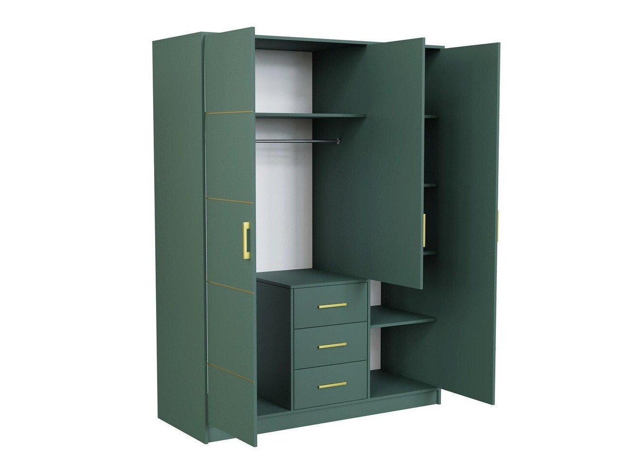 Gardróbszekrény Dortivu 111 (Zöld)