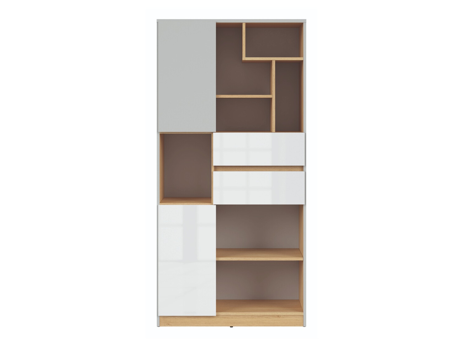 Könyvespolc Nuevaru 107 (Fényes fehér)