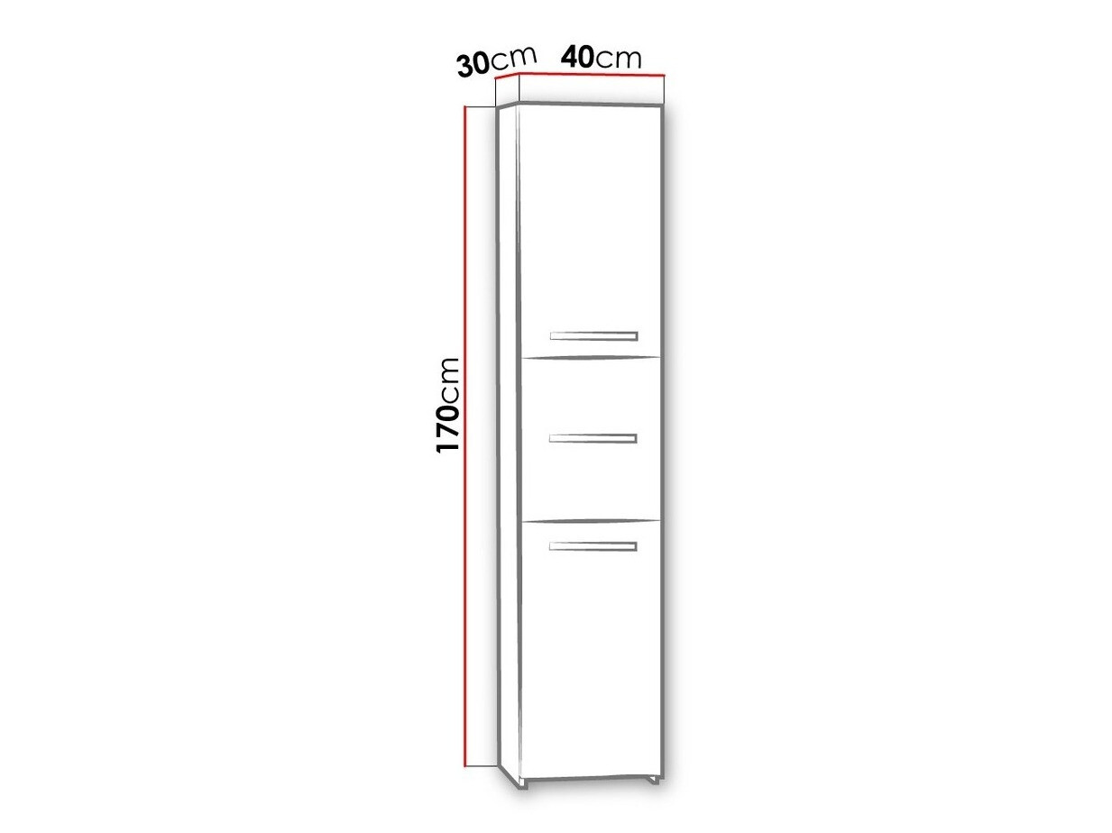 Álló fürdőszoba szekrény Comfivo Piscator II