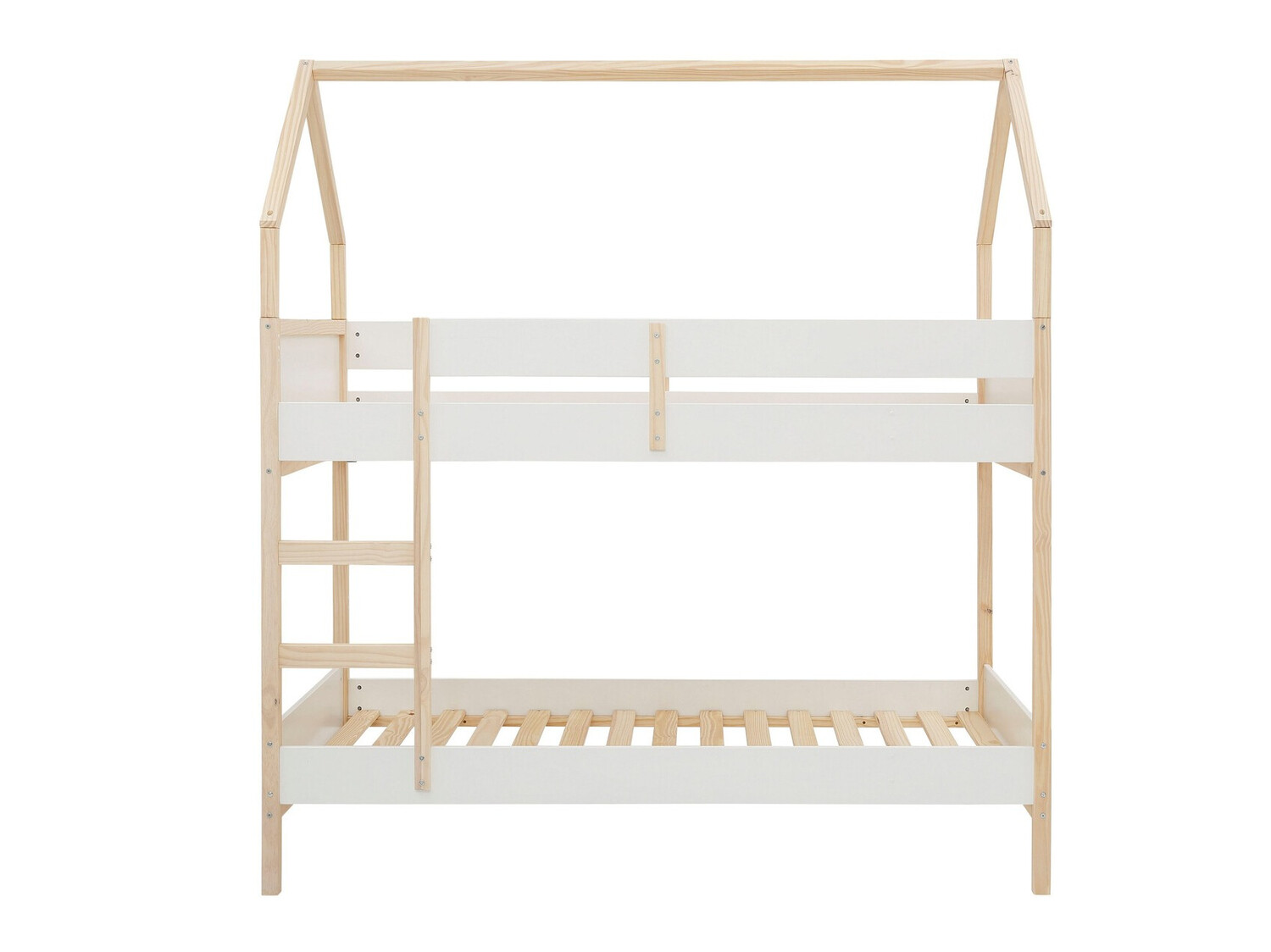 Emeletes ágy Fenmele 101 (Fehér + Világos fa)