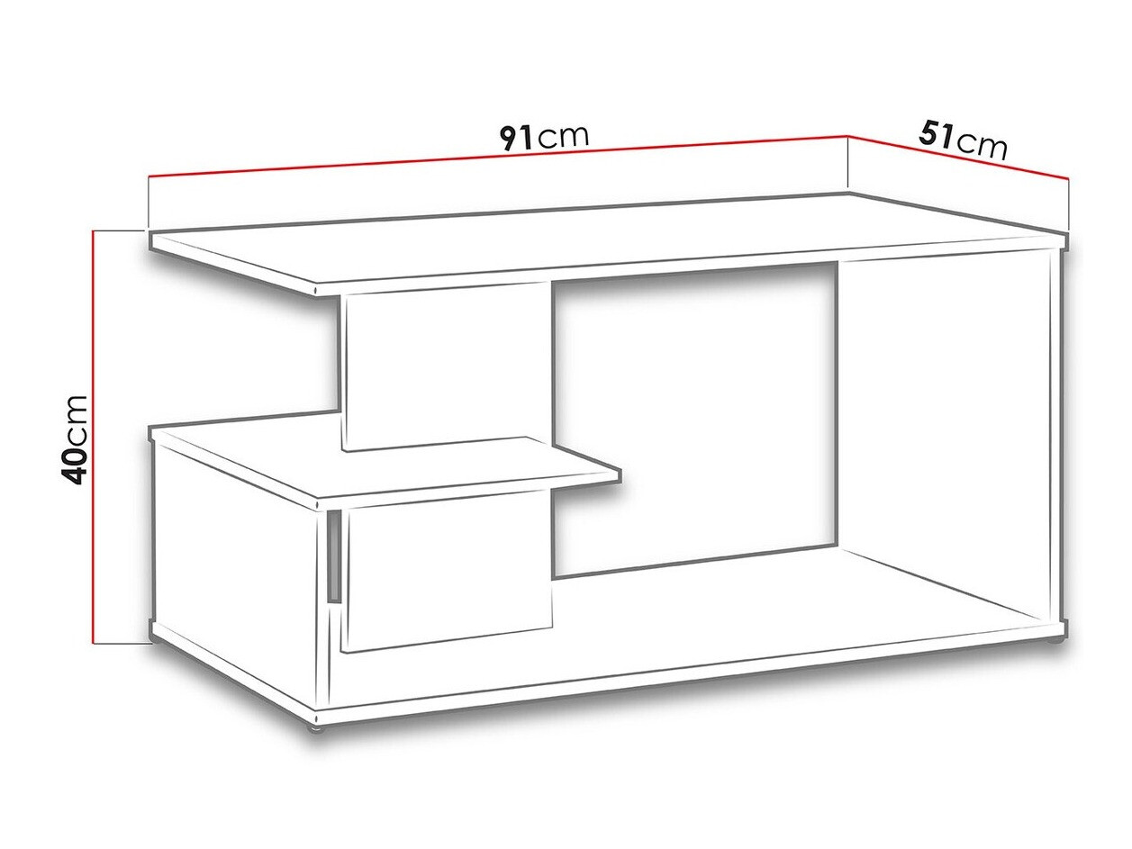 Dohányzóasztal Comfivo 302 (Fehér)