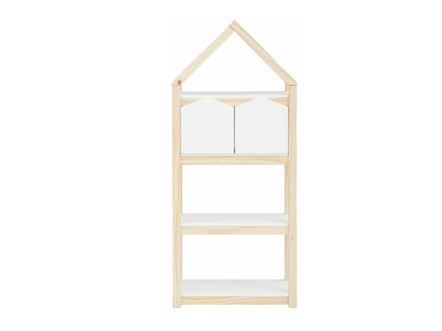 Könyvespolc Fenmele 106 (Fehér + Fényes fa)