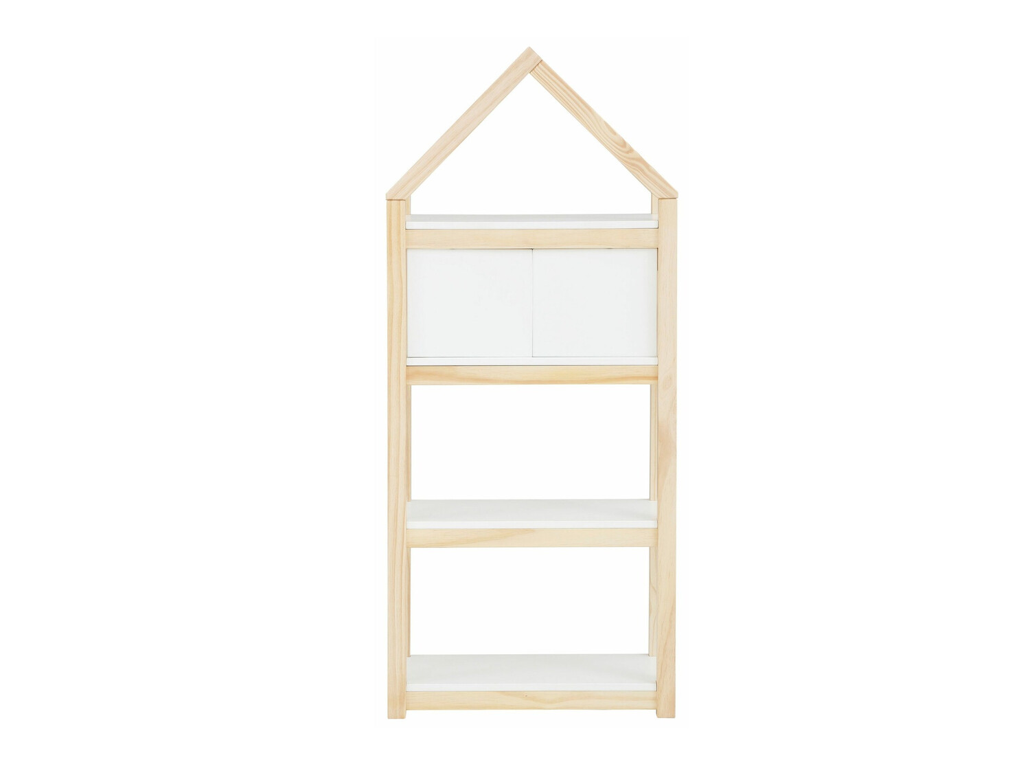 Könyvespolc Fenmele 106 (Fehér + Fényes fa)