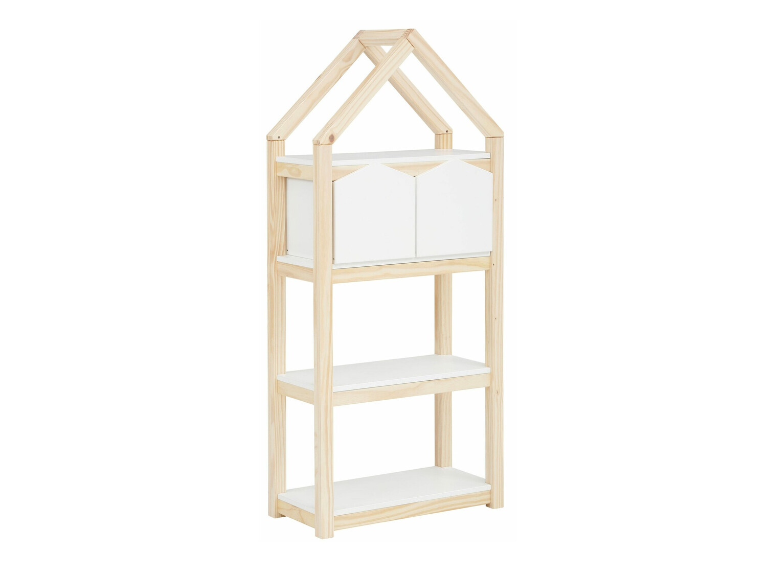 Könyvespolc Fenmele 106 (Fehér + Világos fa)