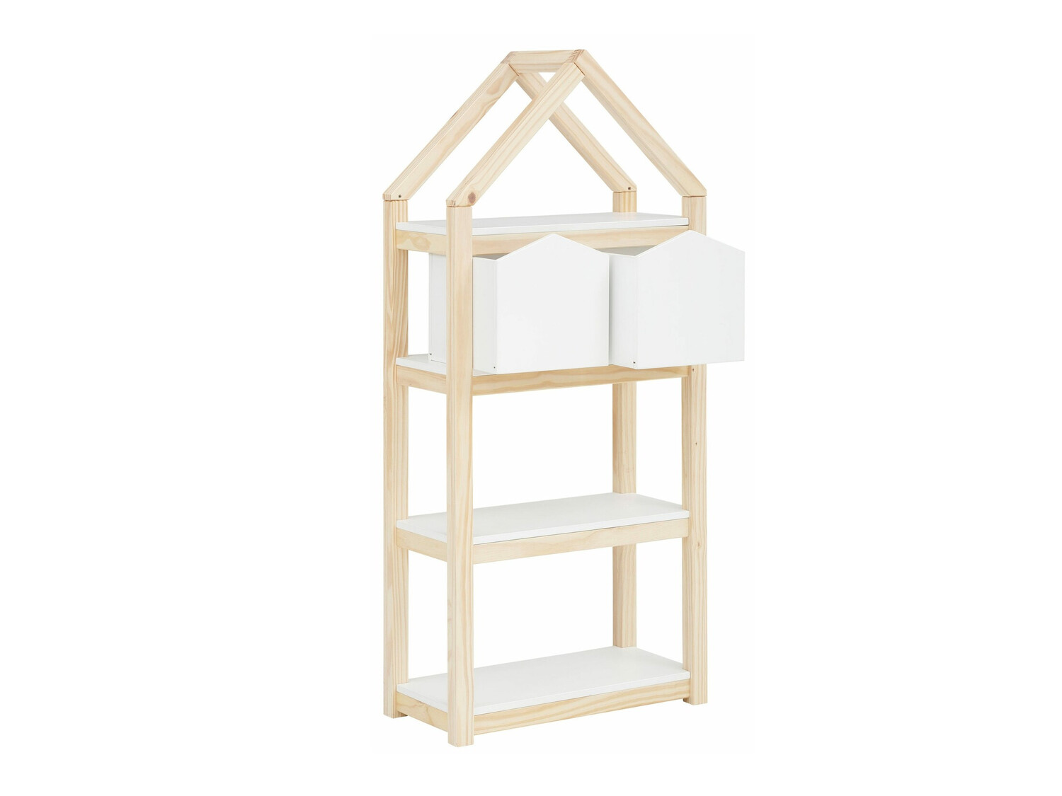 Könyvespolc Fenmele 106 (Fehér + Világos fa)