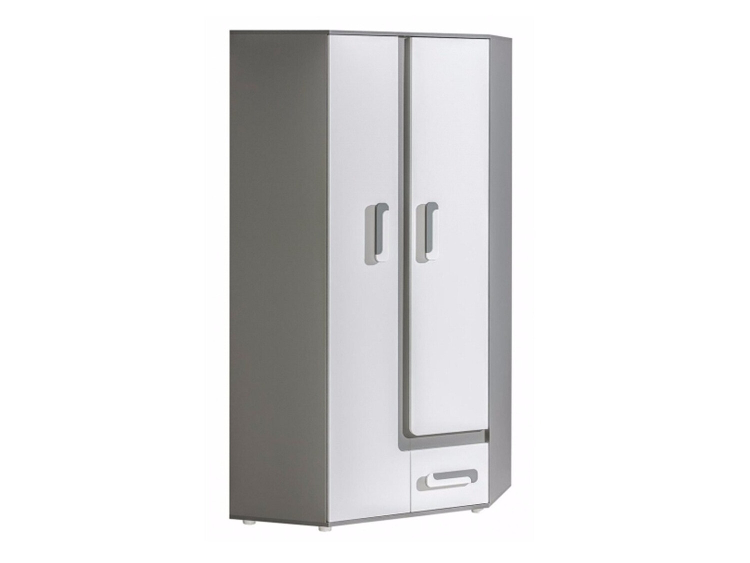 Sarokszekrény Levtala 102 (Antracit + Fehér)